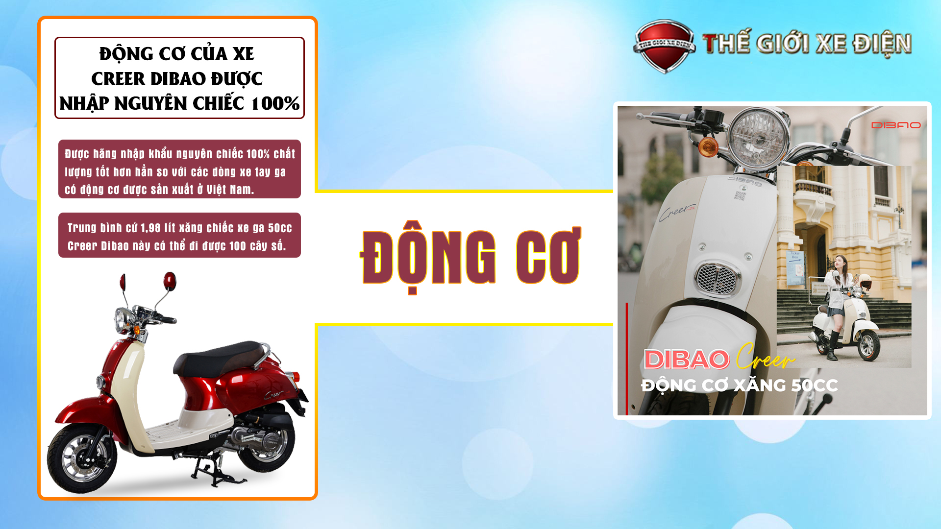 Xe Ga 50cc Dibao Creer 2023 Phanh Đĩa