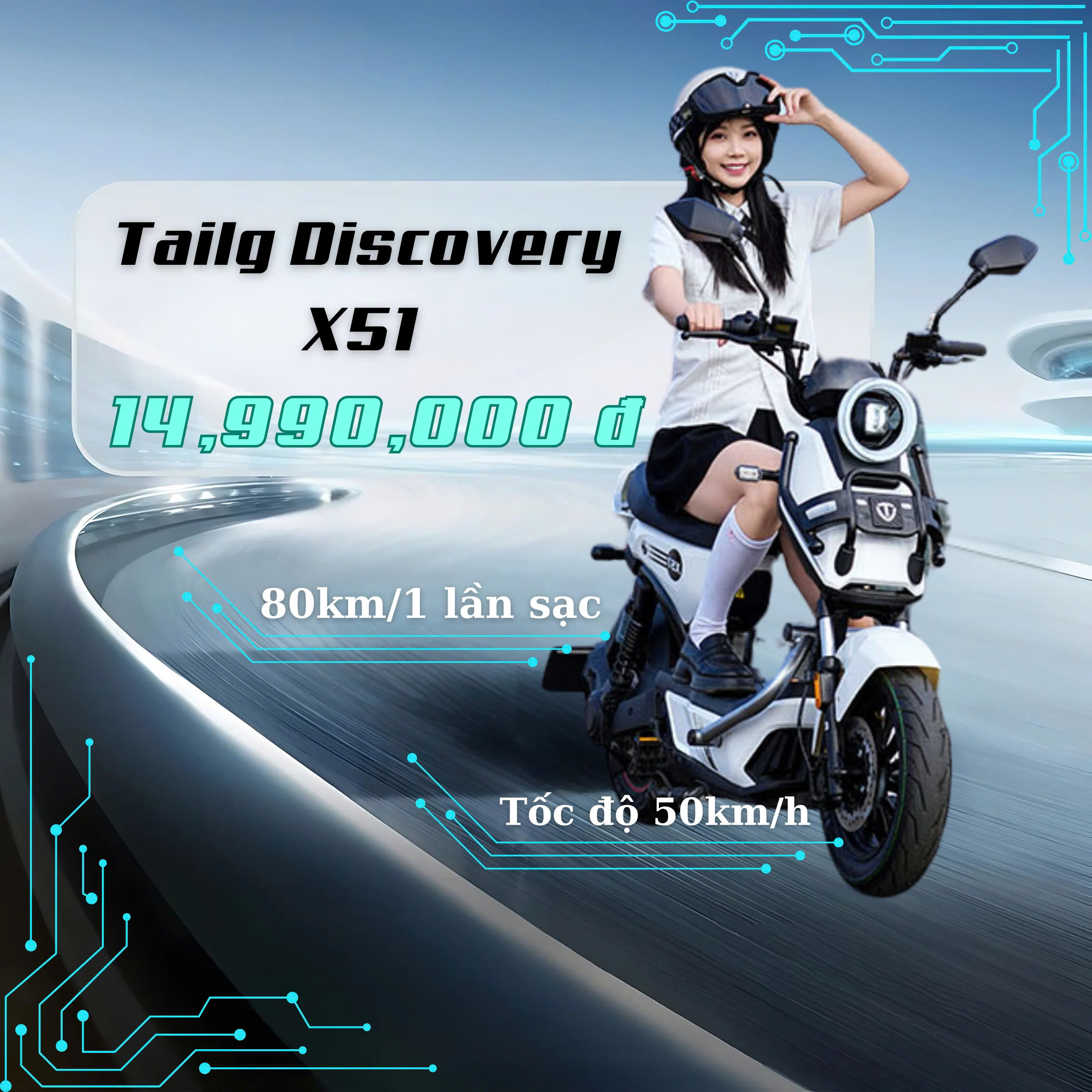 Xe Đạp Điện Tailg Discovery X51 (Đầy Đủ Giấy Tờ)