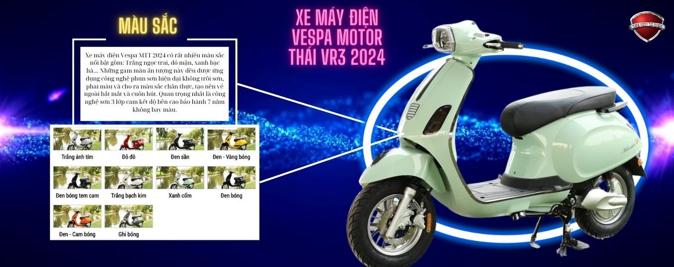 xe máy điện vespa motor thái