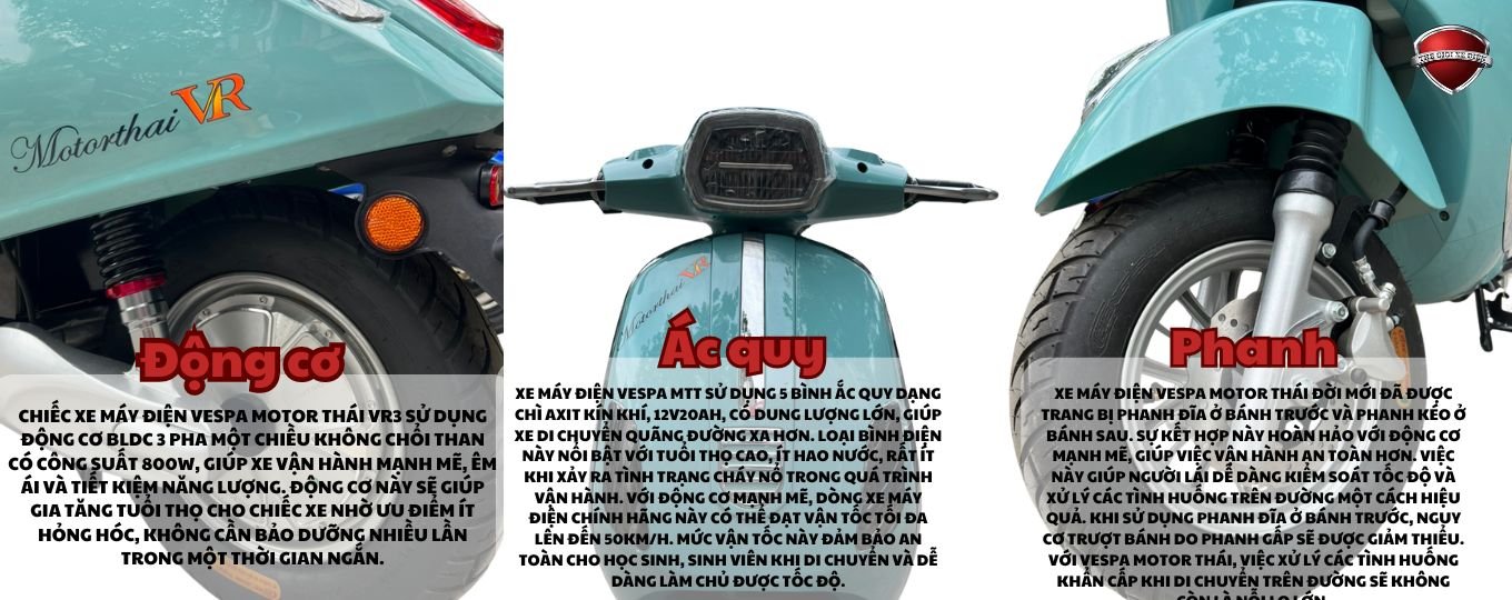 xe máy điện vespa motor thái