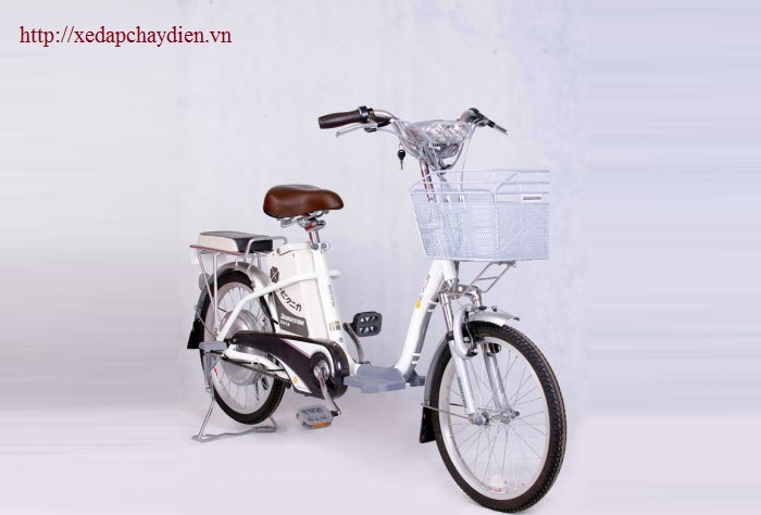 Xe đạp điện Bridgestone npkmd màu trắng, xe dap dien Bridgestone npkmd mau trang