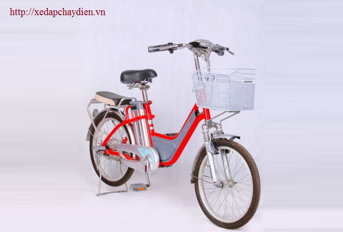 xe đạp điện Bridgestone MLI màu đỏ, xe dap dien Bridgestone MLI mau do