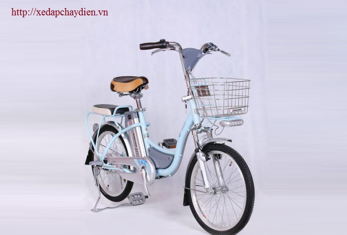xe đạp điện Bridgestone PKLI màu xanh, xe dap dien Bridgestone PKLI mau xanh