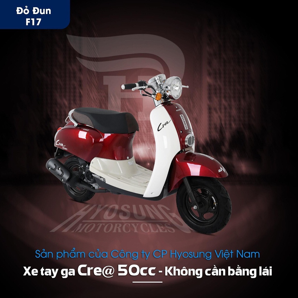 Xe tay ga 50cc Crea chính hãng giá rẻ - tiết kiệm - nhỏ gọn